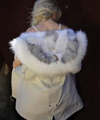 Parka Women's Jacket Beige Grey - Assuie UGG Wear