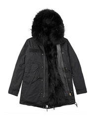 Parka Fur Jacket Black - Assuie UGG Wear