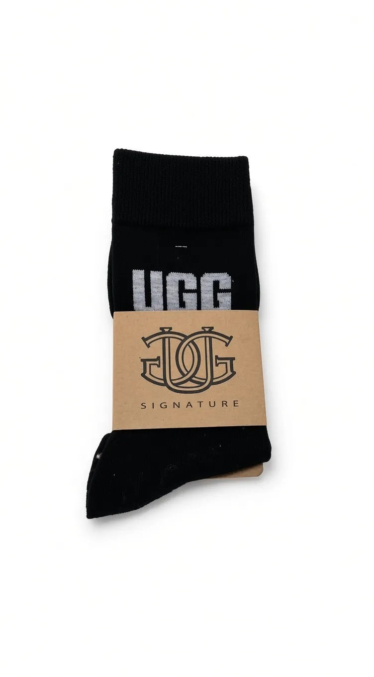 Black knitted UGG socks