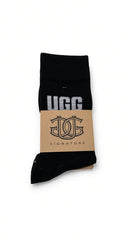 Black knitted UGG socks