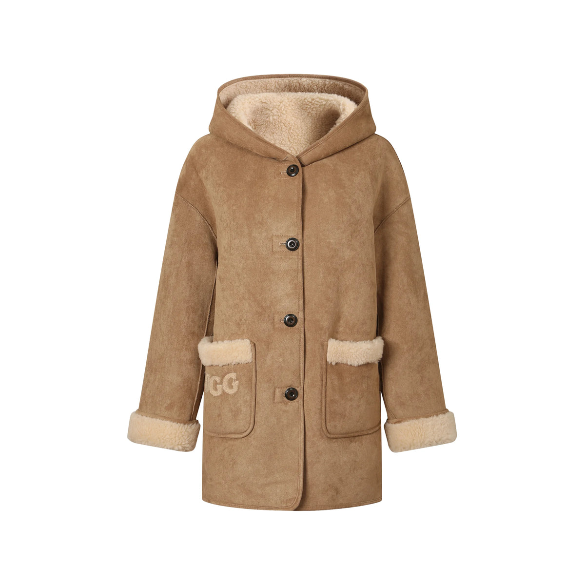 Willow Women's Hooded UGG Shearling Coat main image