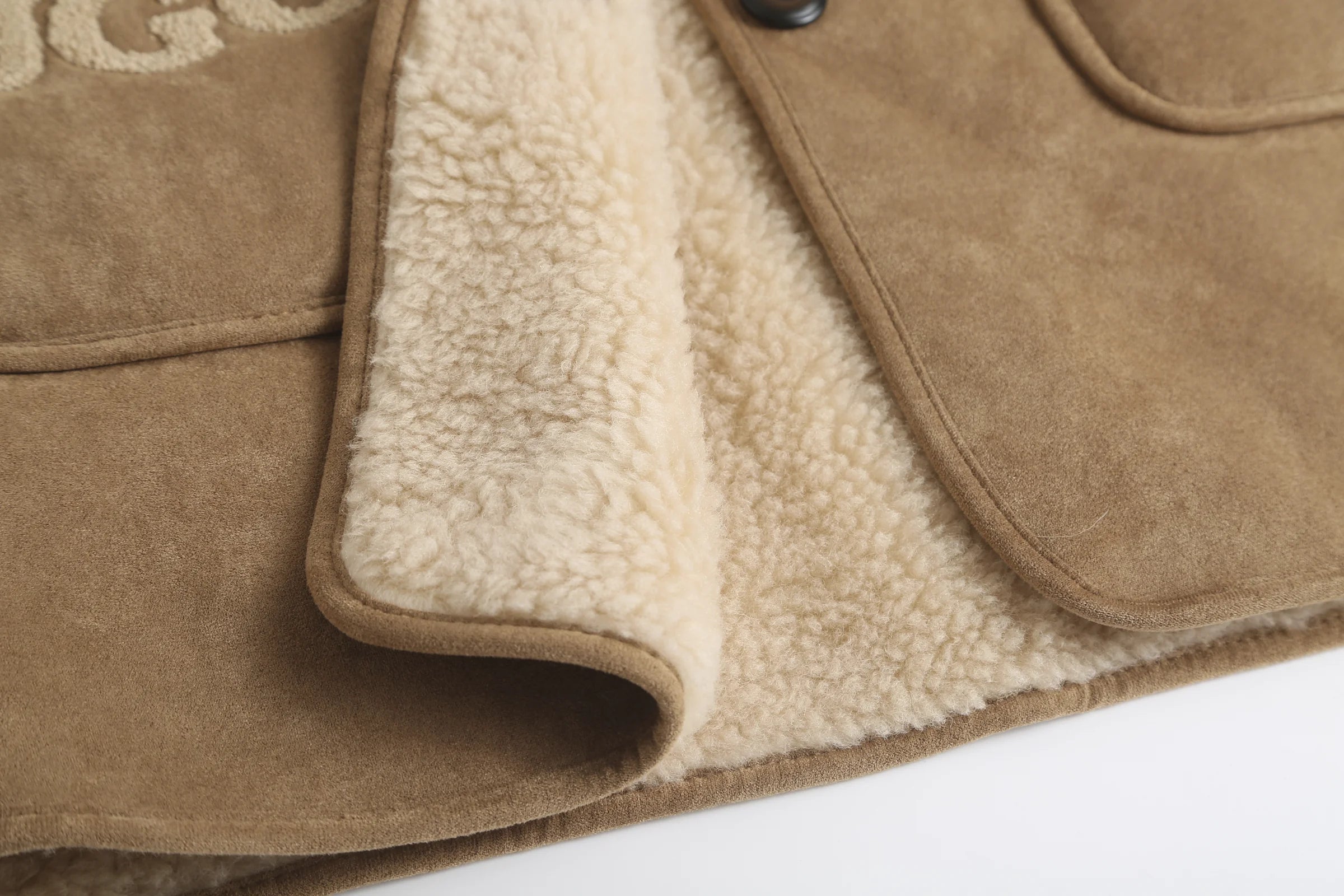 Willow Women's Hooded UGG Shearling Coat product detail 4 image