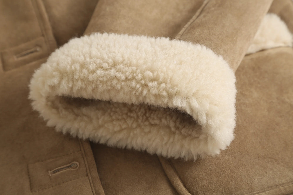 Willow Women's Hooded UGG Shearling Coat product detail 5 image