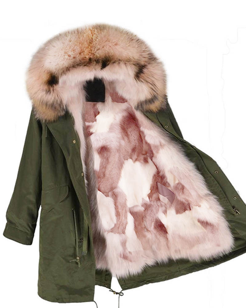 Parka Jacket Green Women's Husky - Assuie UGG Wear