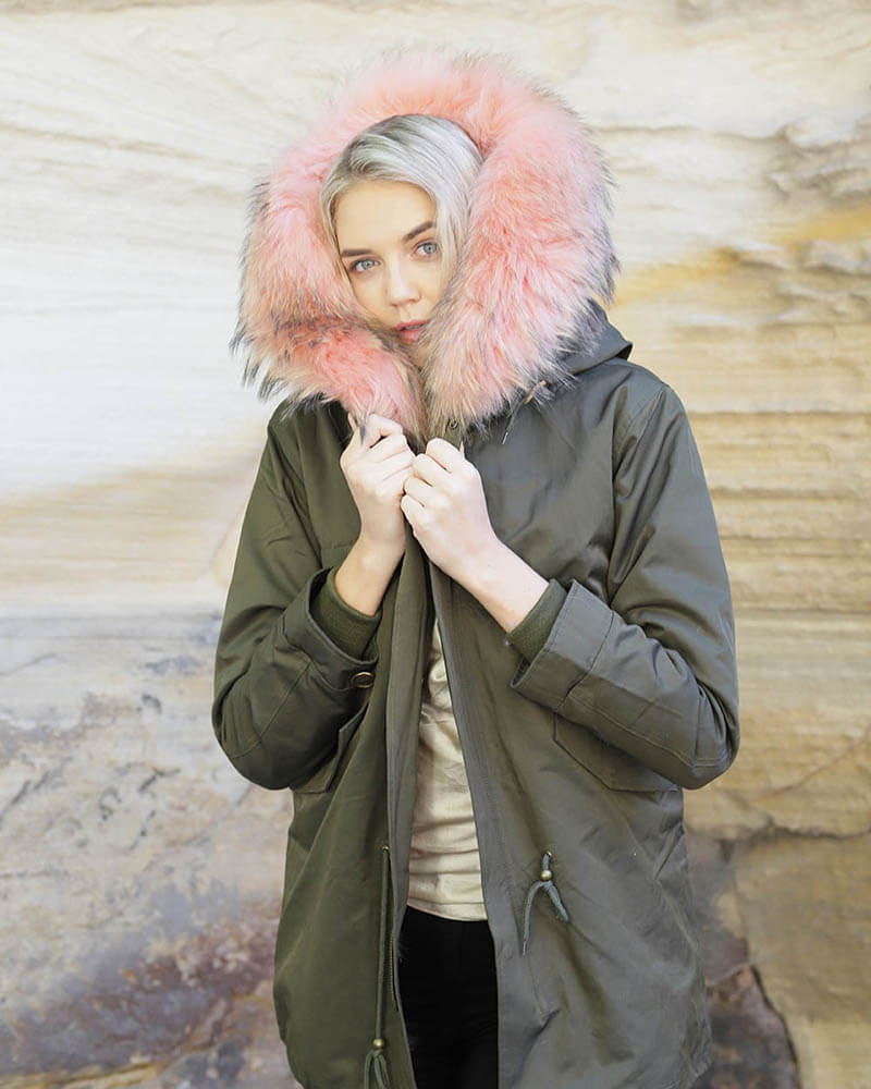 Parka Jacket Green Women's Husky - Assuie UGG Wear