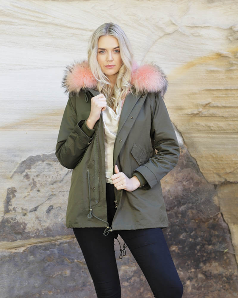 Parka Jacket Green Women's Husky - Assuie UGG Wear