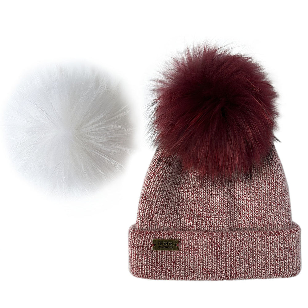 Mitchell-Y UGG Pom Pom Beanies 1P - Assuie UGG Wear