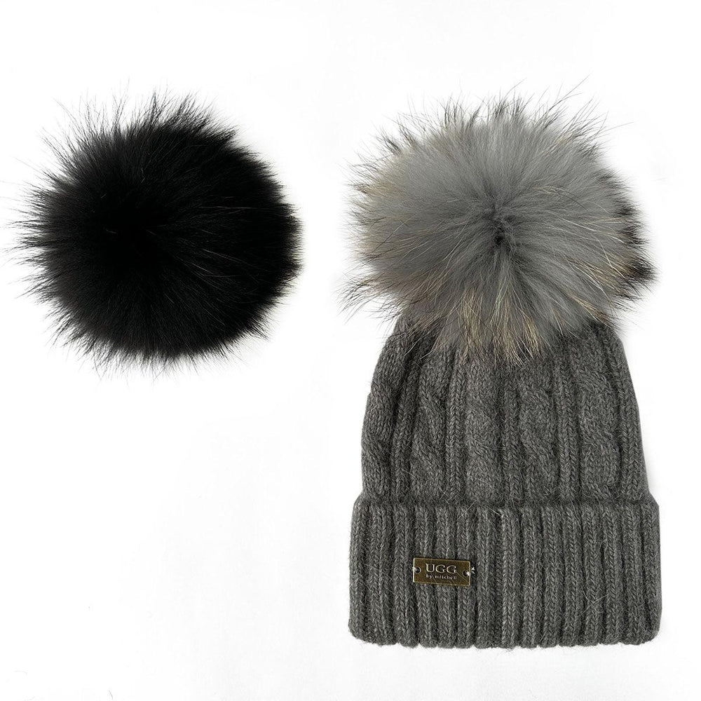 Mitchell-Y UGG Pom Pom Beanies 2P - Assuie UGG Wear