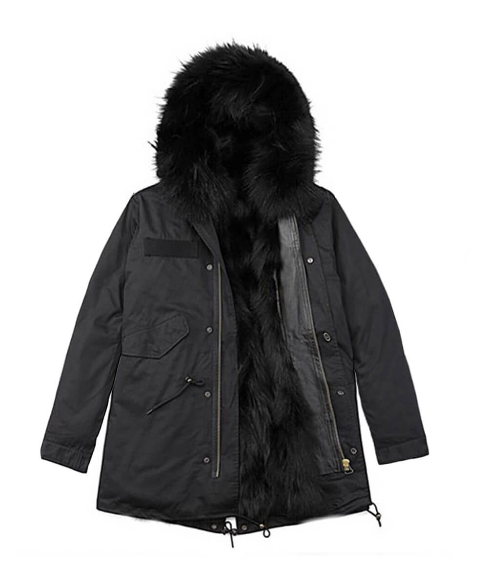 Parka Fur Jacket Black - Assuie UGG Wear