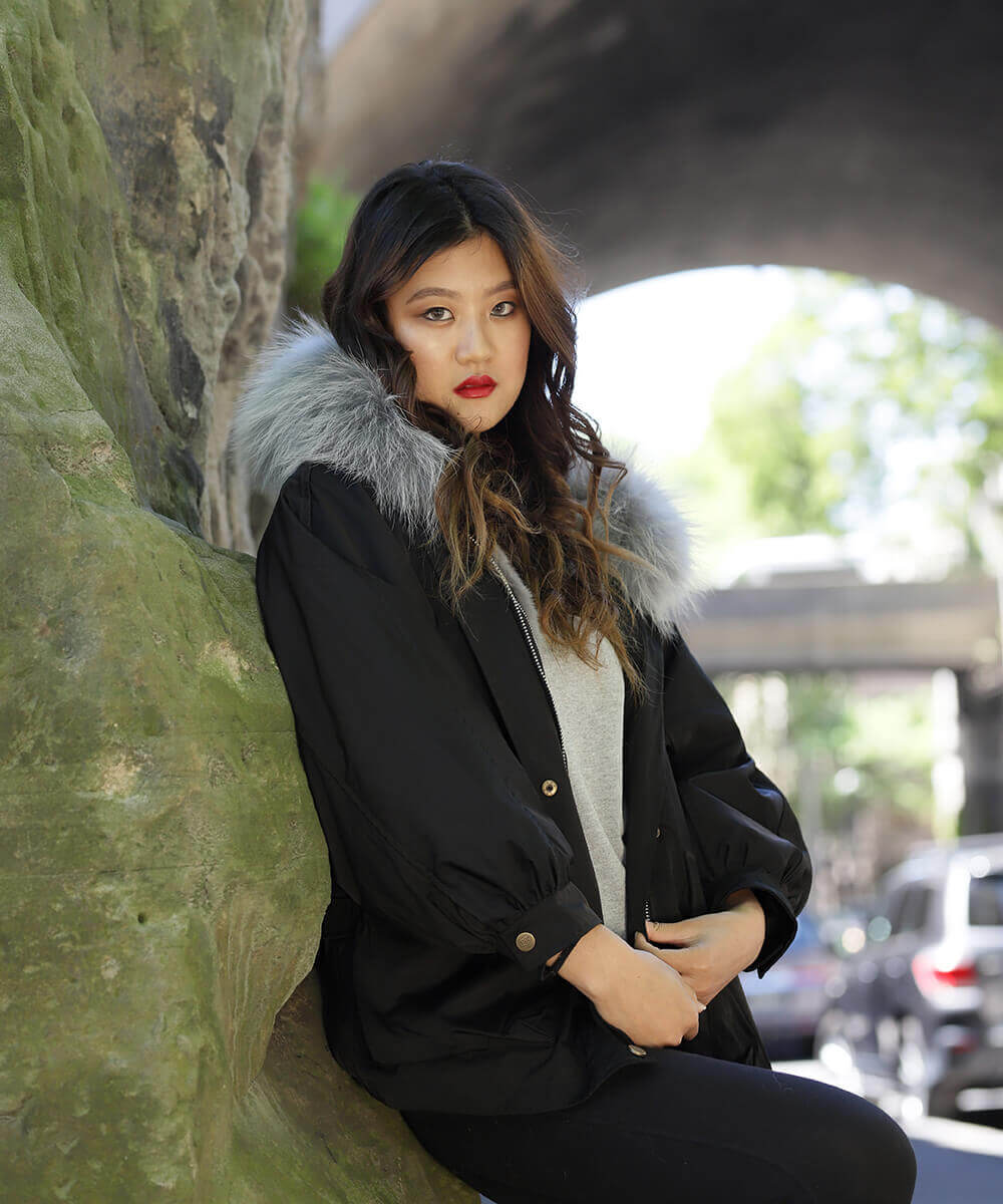 Rex Raccoon Hooded Parka Jacket - Assuie UGG Wear