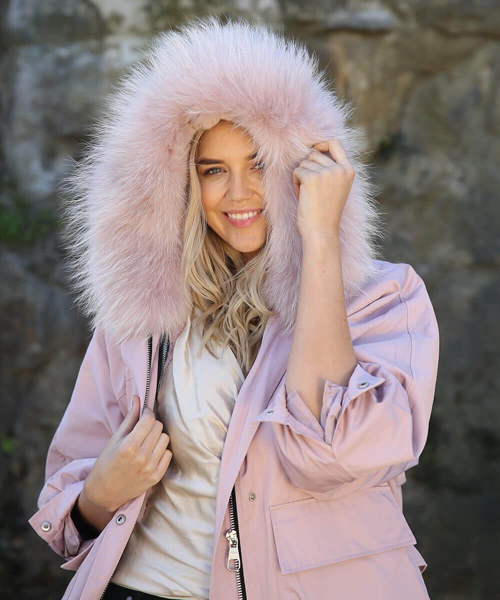 Rex Raccoon Hooded Parka Jacket - Assuie UGG Wear