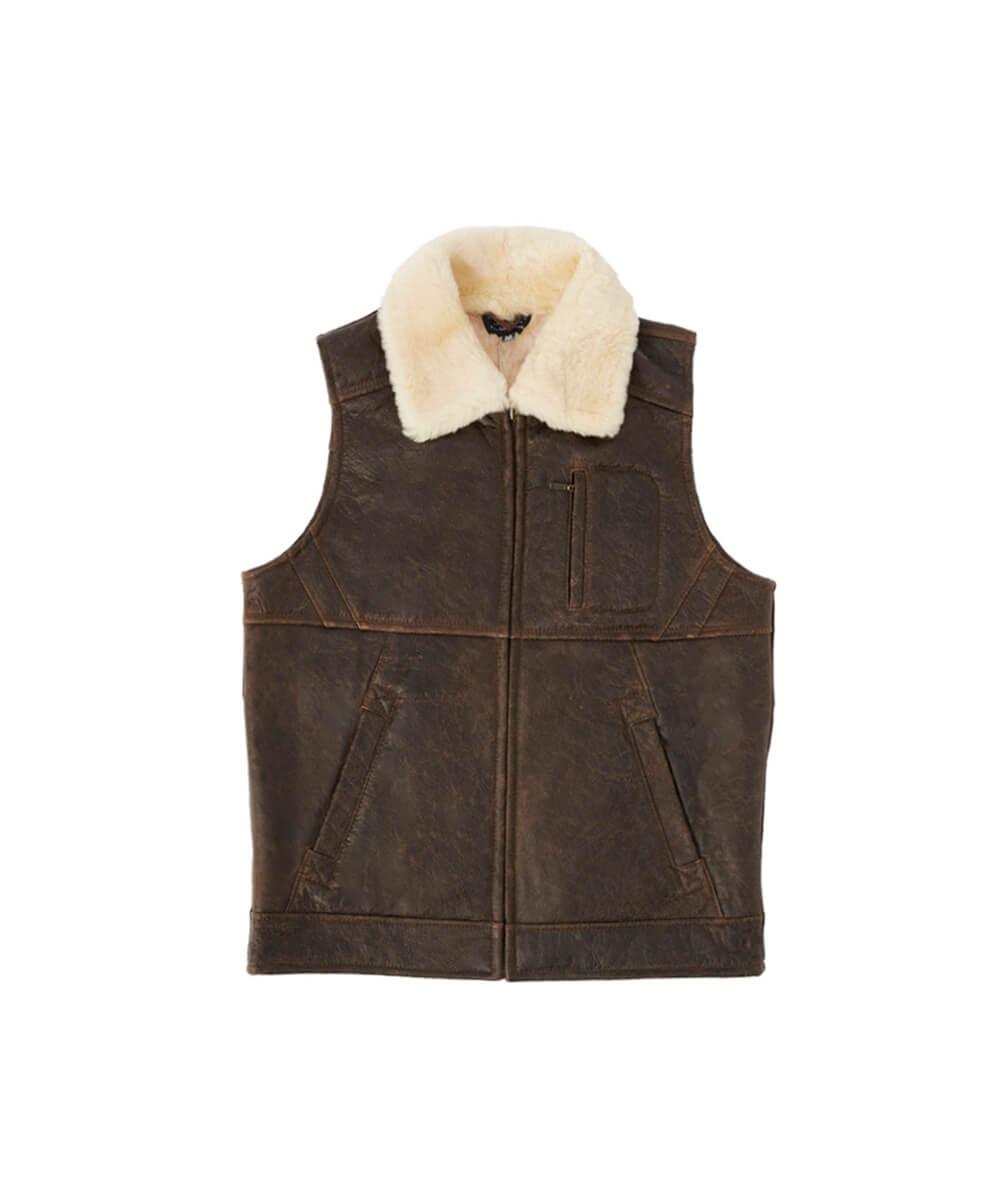 Nappa Bomber Sheepskin Men's Vest - Assuie UGG Wear