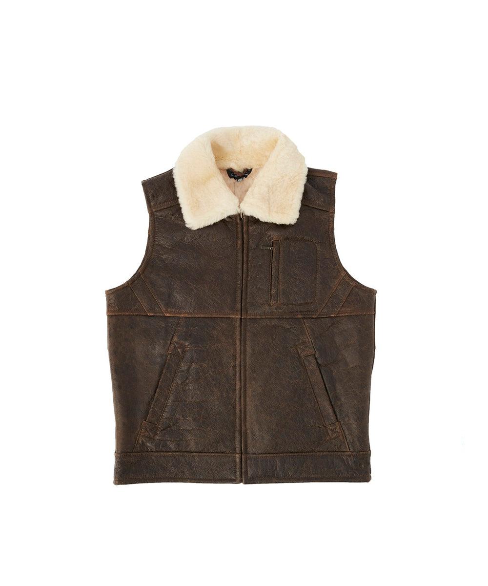 Nappa Bomber Sheepskin Men's Vest - Assuie UGG Wear